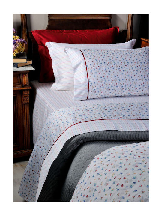 Down Town Home Alicia Bed Sheet Set King Size 270x245cm White (4pcs)