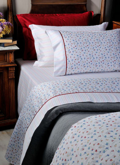 Down Town Home Alicia Bed Sheet Set King Size 290x280cm White (4pcs)