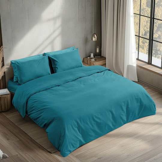 Beauty Home Art 1230 Set Of Pillowcases With Envelope Cover Petrol Blue 53x73cm 1230MX-Petrol