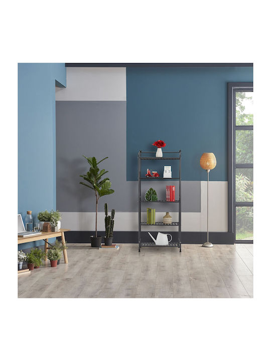 Wall Shelf Black 56x28x133cm