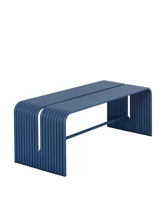 Metallisches Blaues Gartenbank
