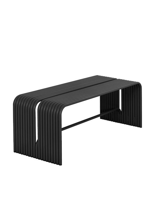 Metallisches Gartenbank Schwarz