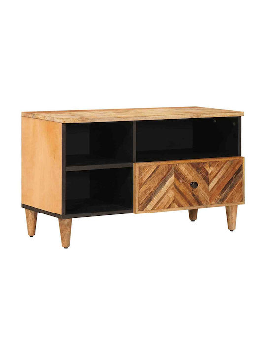 Chest of Drawers Bedroom Solid Wood & Metal Brown 80x33.5x46cm