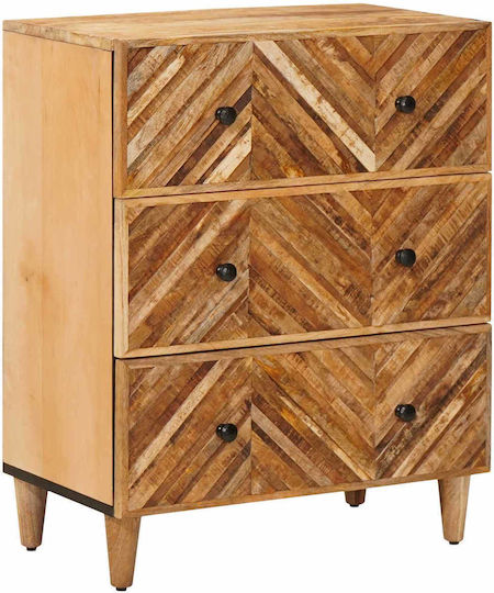 Wooden Brown Bedroom Chest of Drawers 60x33.5x75cm
