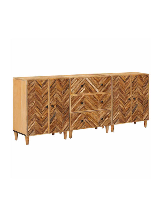 vidaXL Kommode Schlafzimmer Holz mit 7 Schubladen Braune 75x33.5x60cm