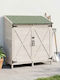 Wooden Garden Shed White L1.06xW0.56xH1.135m