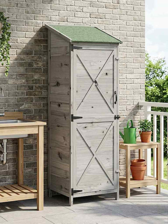 Wooden Garden Shed Length 0.595m Width 0.56m Height 1.765m