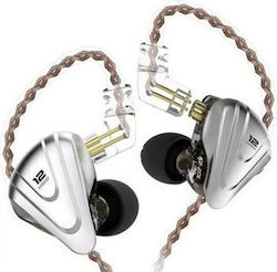 KZ Ακουστικά Ψείρες In Ear Zar No Mic Ασημί