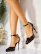 Lackleder Pumps mit Hohem Absatz Braune