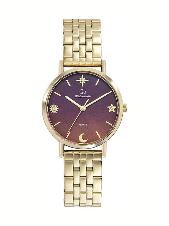 Women's Watch 30mm Battery with Gold Stainless Steel Bracelet