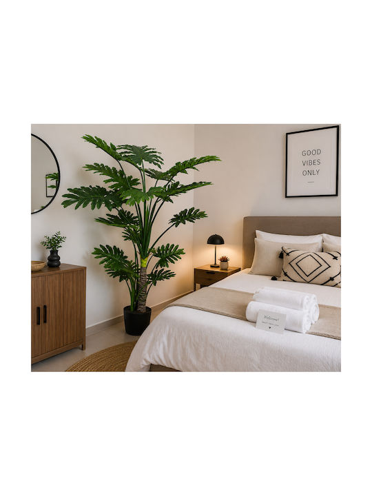 Τεχνητό Φυτό Tropical Monstera & Φοίνικας 160cm Γλάστρα Εσωτερικό Χώρο
