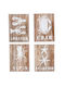 Sea Deco On Wooden Board 4asst 30x40x3.5cm