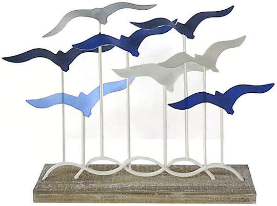 Decorativi Pescăruși Stand Ecru Albastru Deschis Albastru Închis 61.5x48cm