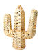 Decorative Hyacinth Water Cactus Metallic Body 24x11x36cm