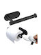 Verk Group Wandmontierter Metallischer Papierhalter Schwarz