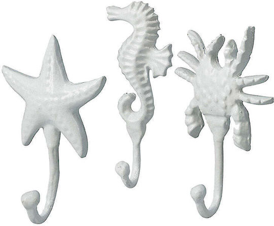 Zaros Bathroom Hook with Screws White