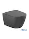 Roca Wall-Mounted Rimless Toilet with Cover Soft Close Black