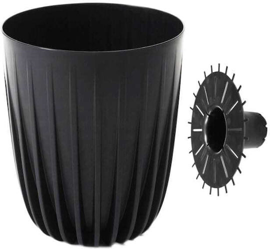 Lamela Kunststoff Blumentopf Schwarz