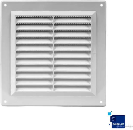 Europlast Vent Louver 15x15cm Square With Sieve