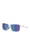 Bliz Unisex Sonnenbrillen mit Weißem Rahmen und Blauem Spiegelglas 702704