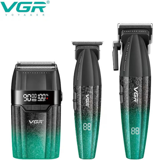 Professional Rechargeable Hair Clipper Kit Black V-640 3 Pieces
