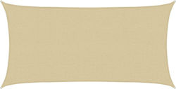 vidaXL Правоъгълно Бежово Shade Sail 2x6x6м