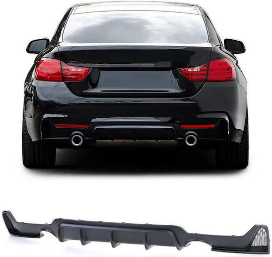 Diffuser Πίσω Προφυλακτήρα Bmw 4 F32 Coupe F33 Cabrio F36 Gran Coupe 13-21 M-tech Μαύρο Ματ 2 Μονές Τρύπες Εξάτμισης Αριστερά & Δεξιά 0----0 Abs Πλαστικό 1 Τεμάχιο