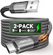 Jsaux Braided USB 2.0 Cable USB-C Male - USB-A 18W Gray 2m