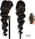 Удължение в Черен Цвят 71см Опашка Ponytail Синтетична Коса