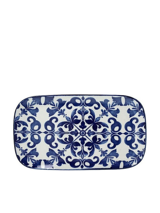 Tognana Piatelă De Servire Rectangulară Din Porțelan Albastră 30x17cm