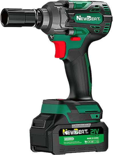 NewBeat CIW-21D-550 Bürstenloser Schlagschrauber Batterien 21V 2x4Ah mit Bitgröße 1/2