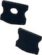 Set of Plastic End Caps for Profile P113 1 Without Hole & 1 With Hole Black Ep113b