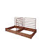 Costway Zarndinieră din Lemn Maro 222x114x110 cm