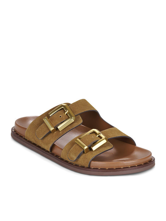 Alpe Alpe Damen Flache Sandalen Braun