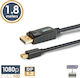 Alista Home Cablu Mini DisplayPort Male - DisplayPort Male 1.8m Negru (GLB_20336A)
