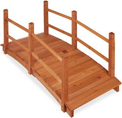 Wooden Pond Bridge Railings Relaxdays 120x40x60cm