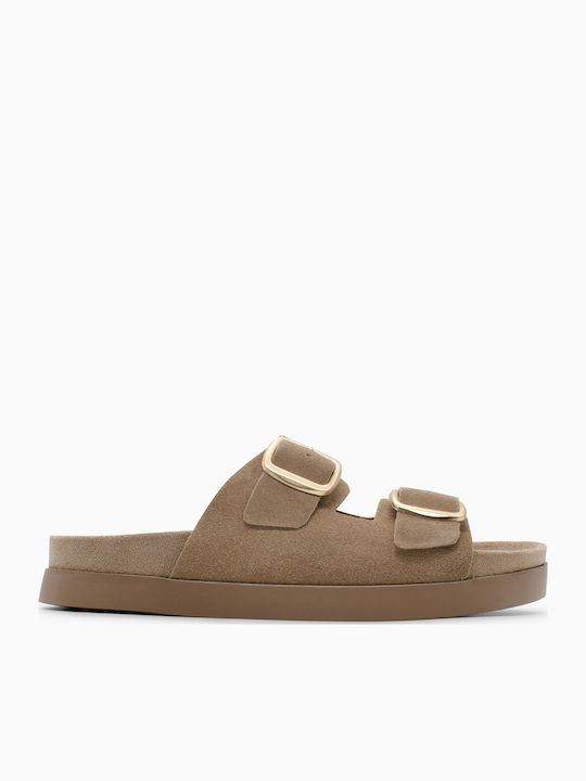 Seven Seven Damen Flache Sandalen Beige