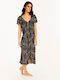 Summer Midi Dress Black P158