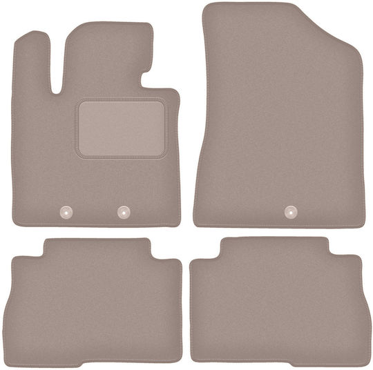 Velour Car Mats Kia Sorento Ii Fl Suv 2012-2014 Beige