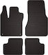Rubber Car Mats Smart Forfour Ii Hatchback 2014-2020 Black Fitted