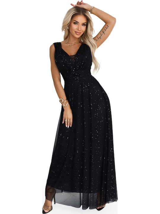 Numoco Maxi Rochie de Seară cu Tul Negru