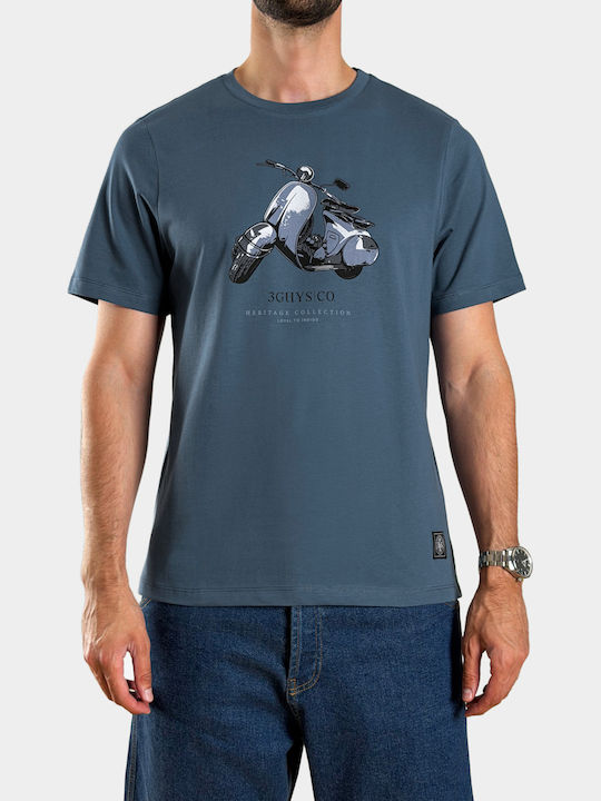 3Guys T-Shirt Blue Indigo