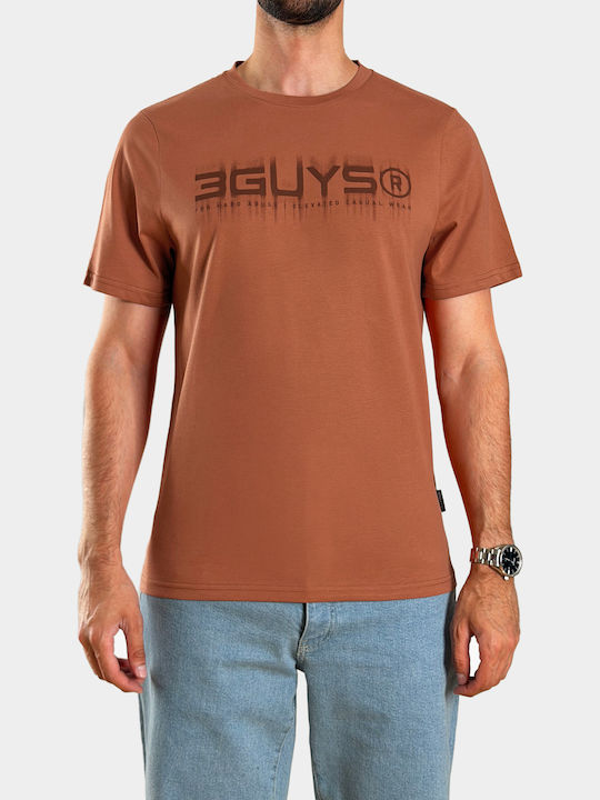 3Guys T-Shirt Rust Brown