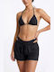 Set Bikini 3 Τεμαχίων Σορτς Μαύρο