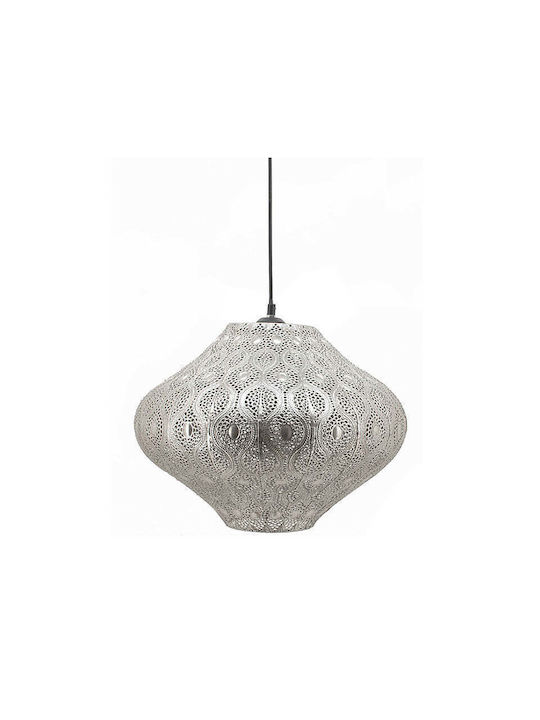 Zaros Zaros Deckenleuchte Silber mit Lampenbirnensockel E27 40x33cm