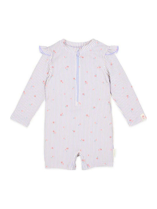 Little Dutch Kinder Badebekleidung Einteilig Mit Langen Ärmeln Lila