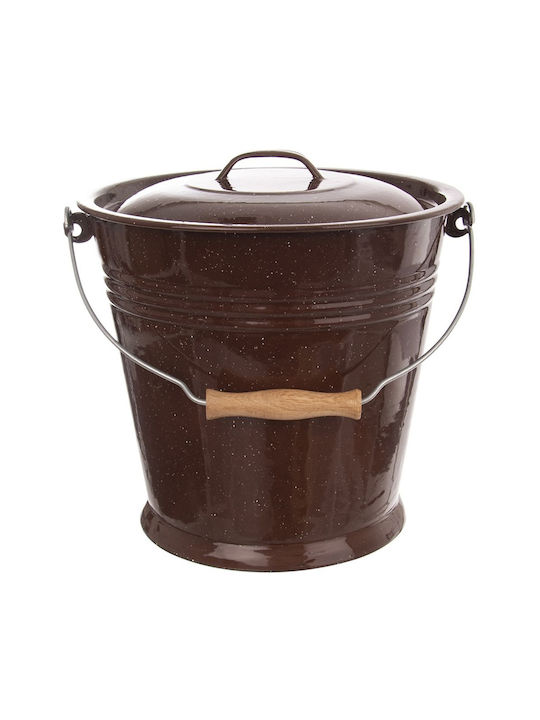Orion Βάζο Γενικής Χρήσης με Καπάκι Καφέ 10000ml