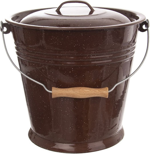 Orion Βάζο Γενικής Χρήσης με Καπάκι Καφέ 10000ml