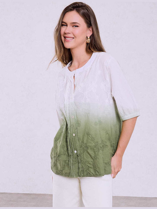 Celestino Women's Shirt Color Gradient Loose Fi...