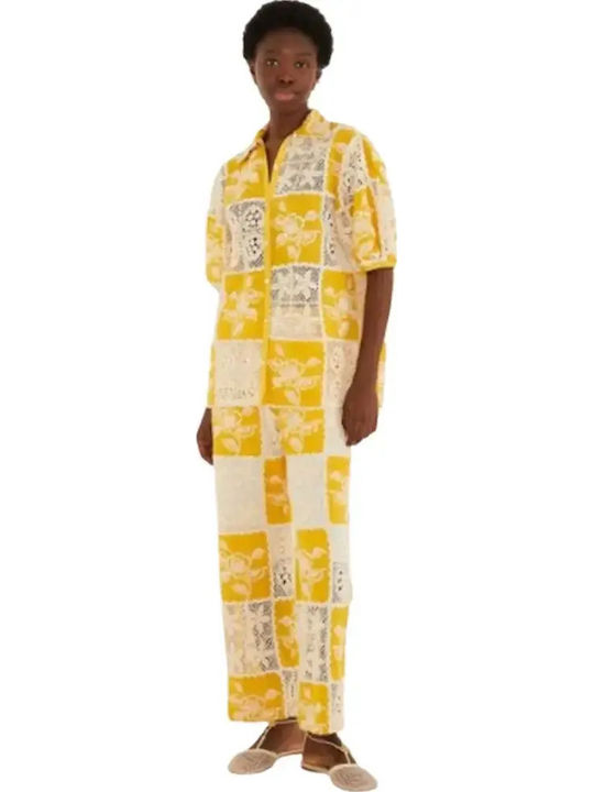 Short Sleeve Women's Linen Shirt Off-White